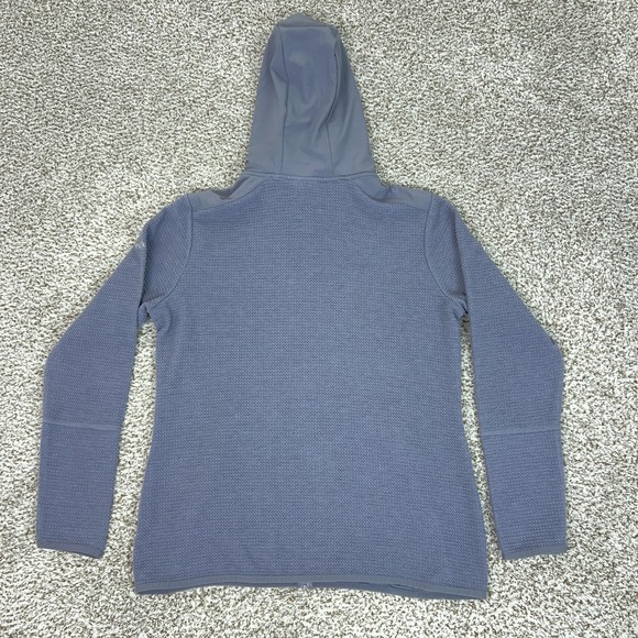 Columbia Jacket Womens XL Blue Hooded Textured Knit Full Zip Outdoor Sweater - Picture 6 of 9